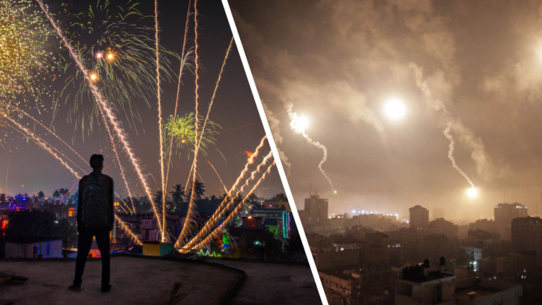 Diwali firecrackers and Israeli missiles
